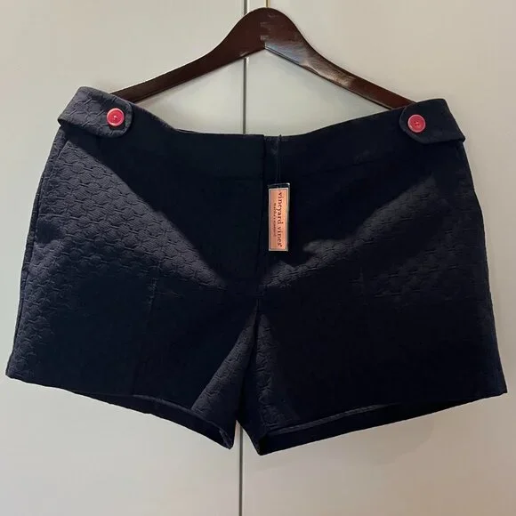 Vineyard Vines Ring Toss Navy Blue Shorts Jacquard Size 14 - Picture 2 of 6